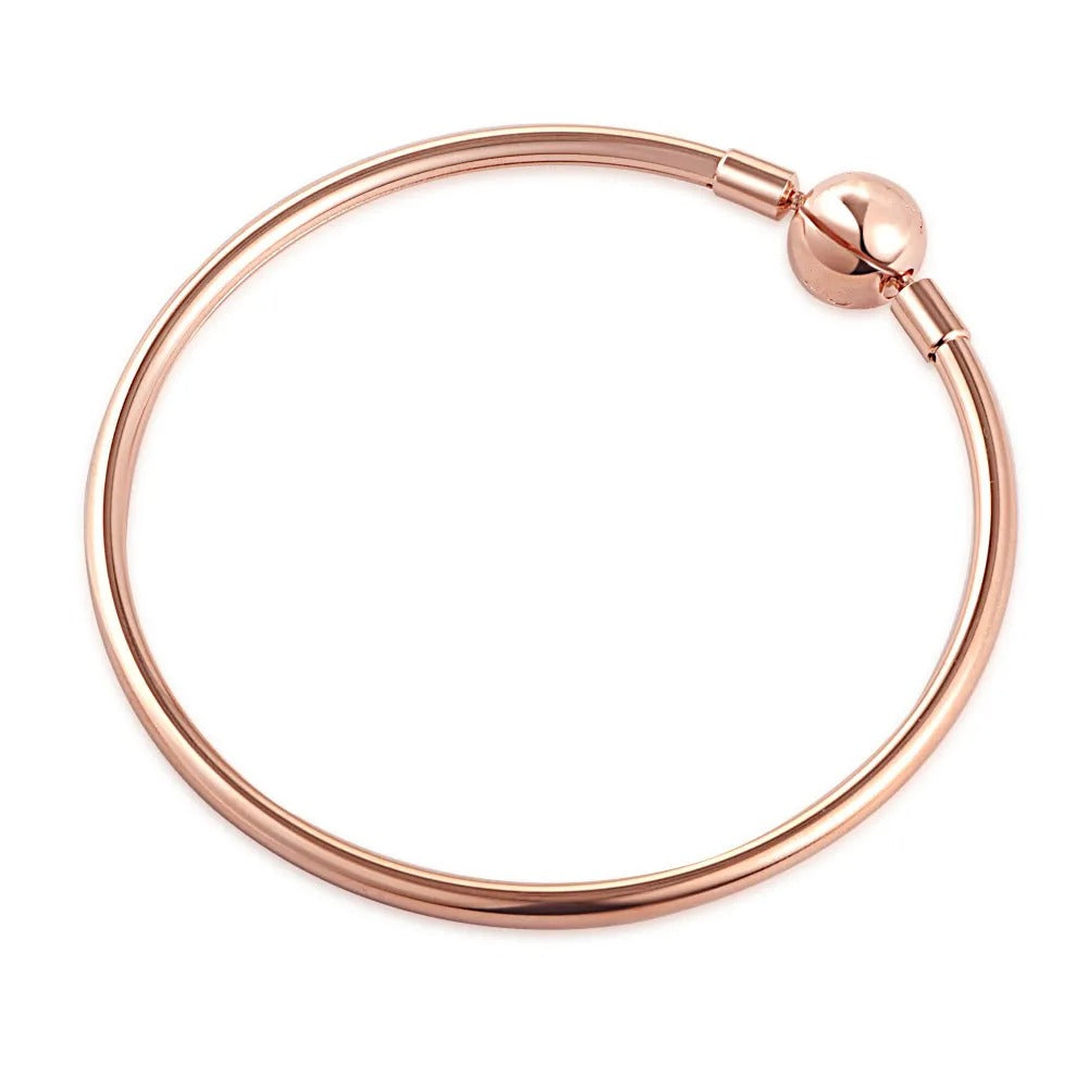 Pulsera Cadena Lisa Color Bronce Bola sin logo