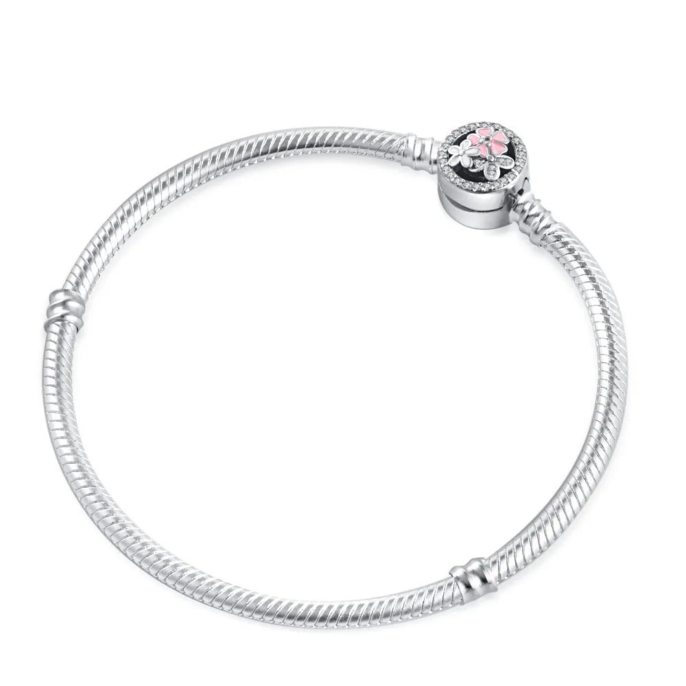 Pulsera Cadena Serpiente Flor